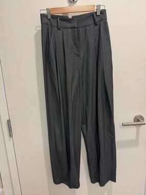 Frankie Shop - Gelso Pleated Trousers - Dark Grey Melange Size S